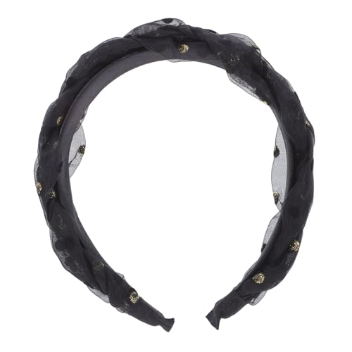 FOMIYES Breites Haarreif Damen Netz Stirnband mit Punktemuster Modischer Bequemer Haarschmuck für Vielseitige Outfits Leicht Anzulegen Langlebig und Komfortabel Geeignet für Haartypen von FOMIYES