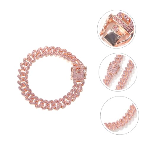 FOMIYES Breites Herrenarmband aus Roségoldfarbenem Legierungsmetall mit Kreativem Unfärbendem link Design Modisches Geschenk für Alltag Party und Besondere Anlässe von FOMIYES