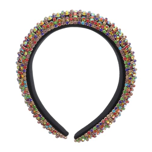 FOMIYES Breites Vintage Haarschmuck Stirnband mit Strasssteinen Cord Modisches Damen Haarband Langlebig und Farbenfroh Geeignet für Alltag Parties und Besondere Anlässe von FOMIYES