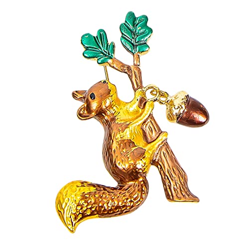 FOMIYES Brosche Hochwertiger Legierung Eichhörnchen Form Kreativer Ansteckpin für Pullover Vielseitiges Kleidungsaccessoire für Damen Geeignet für Jacken Taschen und Schals von FOMIYES
