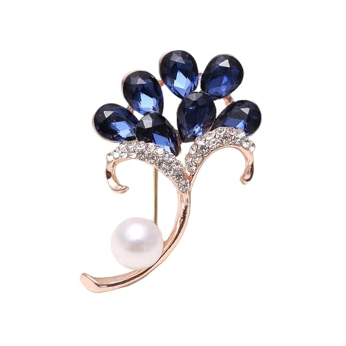 FOMIYES Brosche Tintenblau Anstecknadel Legierung für Schals Taschen und Kleidung Roségold Dekoration für Outfit Schützt vor Verrutschen Langlebig und Ansprechend von FOMIYES