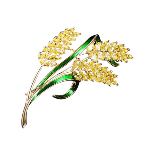 FOMIYES Brosche mit Zirkonia und Emaille Goldfarbene Anstecknadel für Damen Modische Kleidungsschmuck Vielseitig Einsetzbar für Party Mantel Tasche und Schal von FOMIYES