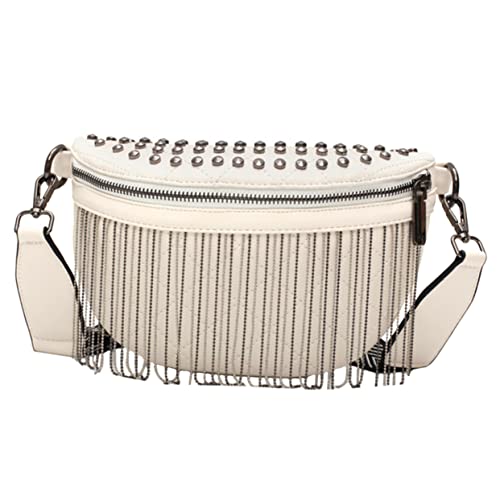 FOMIYES Brusttasche Für Damen Mit Nieten Umhängetasche Freizeittasche Münztasche Zum Einkaufen Schultertasche Zum Aufbewahren Von Karten Und Bargeld Damenbedarf Tasche Mit Moderatem Fassun von FOMIYES