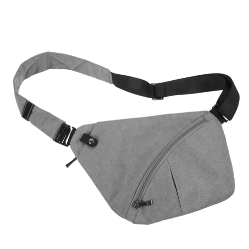 FOMIYES Brusttasche für Herren Männertasche Schulter Sport Mann Fitnessstudio Männer Brustbeutel männliche Umhängetasche Crossbody Chest -Tasche Zinklegierung Light Grey von FOMIYES