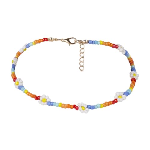 FOMIYES Bunte Bohemian Halskette Damen Handgefertigte Perlenkette Beaded Choker Sommer Schmuck Strand Party Zubehör FOMIYES Bunte Bohemian Halskette Damen Handgefertigte Perlenkette Beaded Choker Sommer Schmuck Strand Party Zubehör von FOMIYES