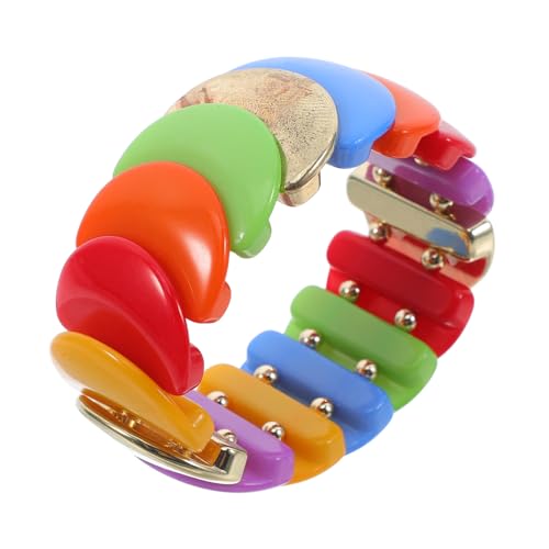 FOMIYES Bunte Damen Armbänder Acryl Vintage Boho Chunky Link Modisches Geometrisches Candy Color Accessoire Hautfreundlich Auffälliges Statement für Party Alltag Urlaub Vielseitig von FOMIYES