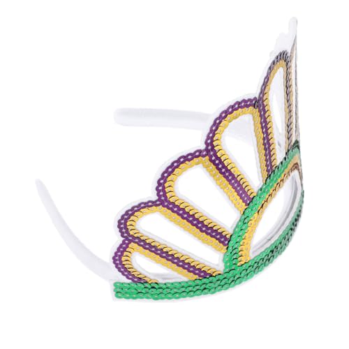 FOMIYES Bunte Pailletten-Kronen-Tiara Mädchen Kleid Haarschmuck für Damen Zubehör Prinzessin geburtstagskrone fasching kopfbedeckung Paillettenkrone Pailletten-Kopfbedeckung Plastik von FOMIYES