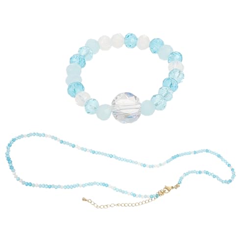 FOMIYES Bunte Perlenkette und Ring für Damen Leichte Langlebige Schmuckstücke Modisches Design Vielseitig Kombinierbar als für Freunde und Familie von FOMIYES