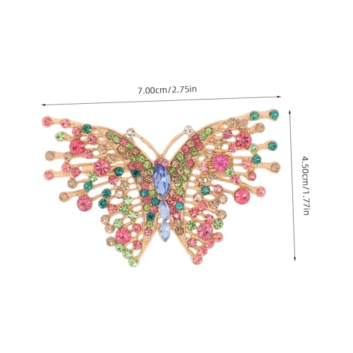 FOMIYES Bunte Strass Brosche Schmetterling Anstecknadel Zinklegierung Modisches Damenaccessoire für Besondere Anlässe und Alltag Stilvoller Schmuck Geschenkidee von FOMIYES