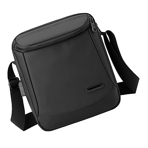 FOMIYES Business Nylon Single Shoulder Bag Herren Crossbody Umhängetasche Leicht und Robust für Büro Freizeit und Reisen Geräumig für Smartphone Schlüssel und Alltagsgegenstände Schwarz von FOMIYES