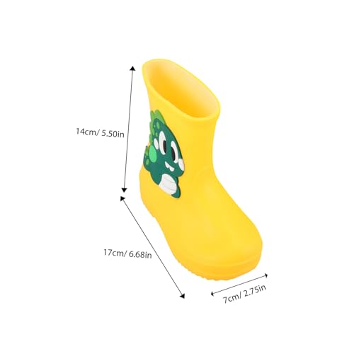 FOMIYES Cartoon Regenstiefel Gelb Rutschfest Leicht Ausziehbar für Jungen und Mädchen Geeignet von FOMIYES