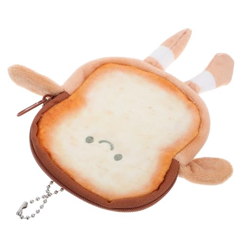 FOMIYES Geldbörse Für Mädchen Süße Kleine Plüsch Tasche Cartoon Toast Design Münzbörse Geldbörse Kindergeldbörse Wechselgeldbeutel Zum Tragen Für Kleinkinder von FOMIYES