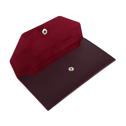 FOMIYES Cash Envelope Wallet Damen Geldbörse aus Weichem Kunstleder Wiederverwendbarer Budget Organizer mit Verstecktem Druckknopf Schlanke Vintage Clutch für Karten und Bargeld Praktische von FOMIYES