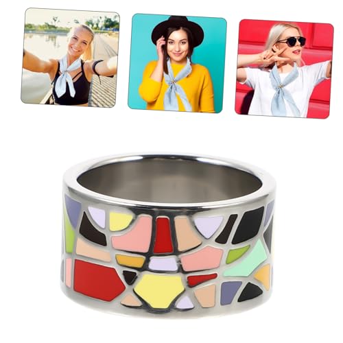 FOMIYES Chic Seidenschal Ring Glattem Titanstahl und Langlebige Schal Schnalle für Damen Vielseitiger Schal und Umhangverschluss Leicht und Praktisch für Alltag und von FOMIYES