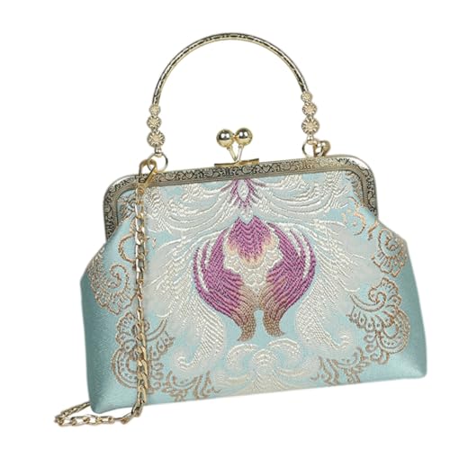 FOMIYES Chinesische Cheongsam Schultertasche aus Hochwertigem Retro Umhängetasche für Damen Vielseitige Crossbody Bag für Party Shopping Reisen Alltag Kompakte Kleine Handtasche von FOMIYES