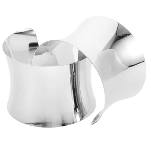 FOMIYES Chunky Offener Armreif Damen Geometrisch Punk Stil Glatte Metall Manschette Armband Streetstyle Statement Schmuck für Frauen von FOMIYES