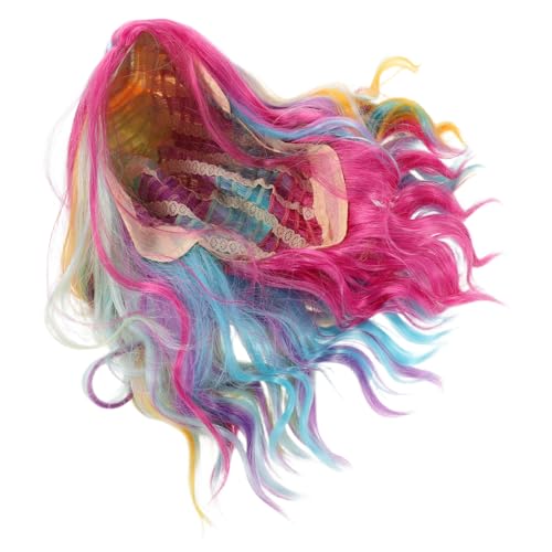 FOMIYES Cosplay Perücken Für Frauen Meerjungfrauen Perücke Gewellte Perücke Kappenperücke Für Cosplay Damen von FOMIYES