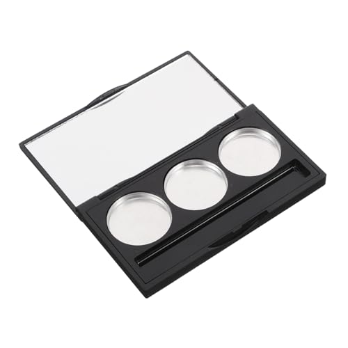 FOMIYES Tragbare Nachfüllbare Lidschattenpalette 3 Fächer mit Pinselschlitz Leere Kosmetikbehälter für Selbstgemacht Make Up Unterwegs Robuste Make Up Organizer für Reisen von FOMIYES
