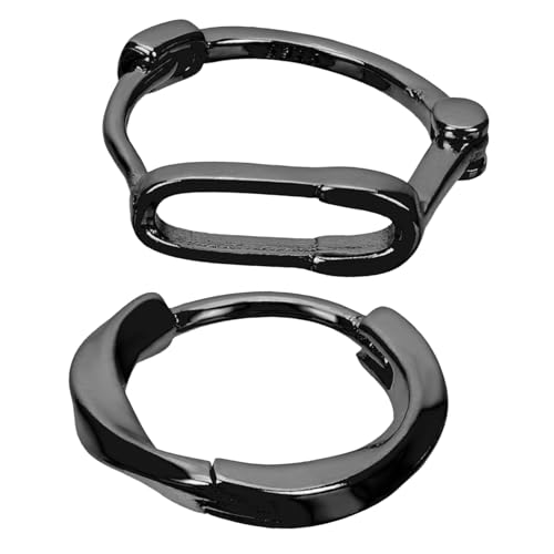 FOMIYES Dainty Kleine Ohrclips Schwarzem Paperclip Ohrringe für Damen und Herren Leichter Langlebiger Ohrschmuck mit Minimalistischer Designästhetik für Alltag und Besondere Anlässe von FOMIYES