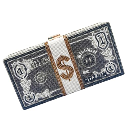 FOMIYES Damen Abendtasche Clutch mit Strasssteinen Handtasche für Hochzeit Bankett Dinner Party Kleine Handtasche für Frauen von FOMIYES