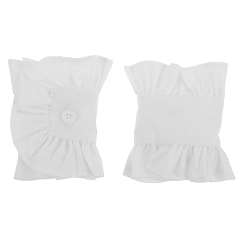 FOMIYES Damen Abnehmbare Falsche Ärmel Mit Rüschenbesatz Kariert Gefaltete Manschetten Schicke Layered Handgelenkwärmer Für Teenager Pullover Blusen Zubehör von FOMIYES