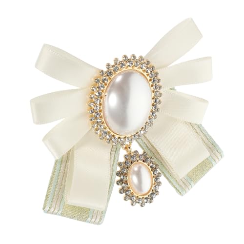 FOMIYES Perlenbrosche Schleifenbrosche Anstecknadel Brosche Mit Kunstperlen Und Strasssteinen Für Damenkleidung Anzug Hut Rucksack Broschennadel Kleidungsbrosche von FOMIYES