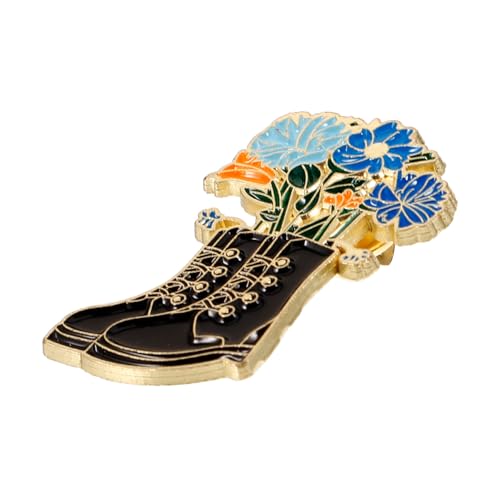 FOMIYES Damen Broschen Nadel Metall Stiefel Blumenform Anstecknadel für Kleidung und Accessoires Modische Lapel Shawl Pin für Frauen und Mädchen Sicher Haftend bei Alltag und Feier von FOMIYES