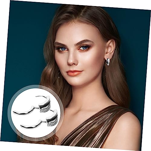 FOMIYES Damen Creolen Ohrringe mit Schwarzer Harzverzierung Statement Ohrringe Ohrschmuck für Alltag Party und Festival Vielseitig Kombinierbar Beschichtet von FOMIYES