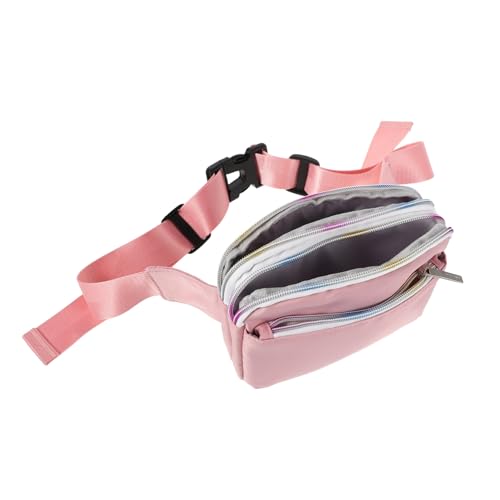 FOMIYES Bauchtasche Für Damen Rosa Gürteltasche Mit Verstellbarem Riemen Umhängetasche Brusttasche Hüfttasche Tragbare Tasche Für Reisen Wandern Camping Einkaufen von FOMIYES