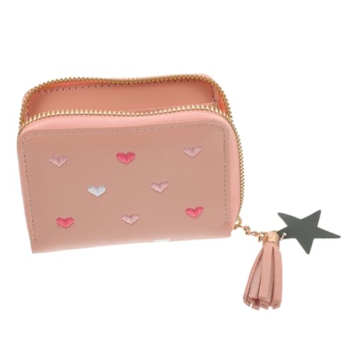 FOMIYES Damen Geldbörse PU Kartenetui Kleine Clutch mit Reißverschluss Kompaktes Design für Reisen und Alltag und Praktisch für Damen von FOMIYES