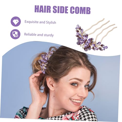 FOMIYES Damen Haarkamm mit Strass Haarkamm Clip für Hochzeit Brautschmuck Seitenkamm Leichtes Haaraccessoire für Festliche Anlässe und Damen Frisuren von FOMIYES