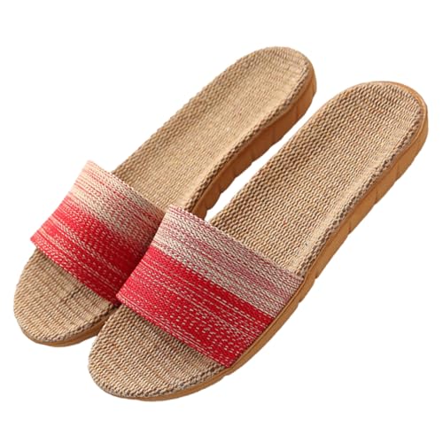 FOMIYES Damen Hausschuhe Sommer Rutschfest Weiche Atmungsaktive Indoor Slipper mit Dickem Flexiblem Softsohle Leicht und Komfortabel Geeignet für Frühling Herbst und Täglichen von FOMIYES