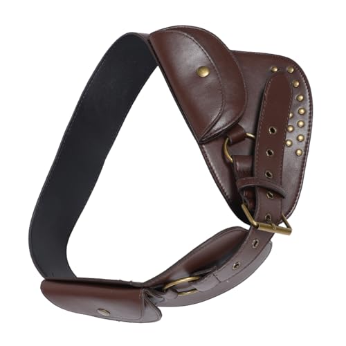 FOMIYES Gürteltasche Für Damen Mini-geldbörse Mit Nieten Retro-Stil Verstellbarer Gürtel Kleine Tasche Für Festival Und Freizeit von FOMIYES