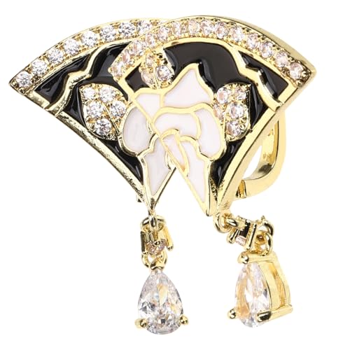 FOMIYES Damen Ohrringe Fan Form Handgefertigt Modisch Statement Ohrstecker Elegant Schmuck für Frauen und Teenager Party Schmuck von FOMIYES