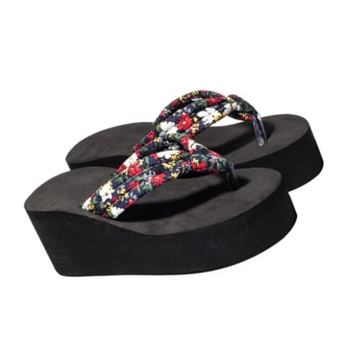 FOMIYES Damen Sandalen mit Dicker Sohle Modische Plateau slipper Bequeme Sommerschuhe mit Absatz Geeignet für Innen Außenbereich Stylische Zehentrenner für Sommer Langlebig und Elegant von FOMIYES