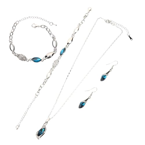 FOMIYES Damen Schmuckset Anhänger Halskette Ohrringe Armband Teiliges Modeschmuck Leicht Angenehm zu Tragen für Alltag und Party Geschenkidee für Frauen Mädchen von FOMIYES