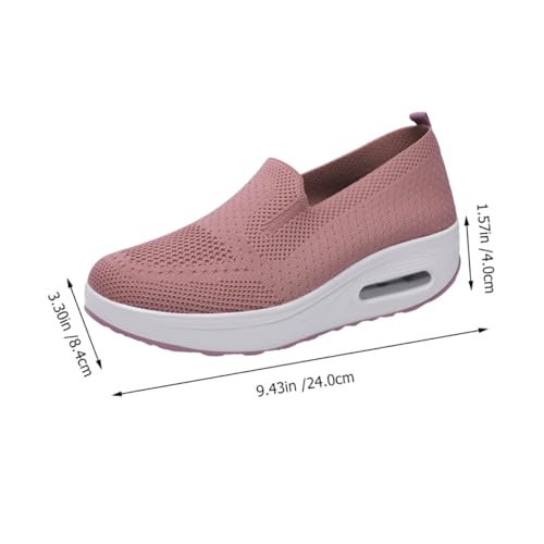 FOMIYES Damen Sneakers mit Atmungsaktivem Mesh Dicker Sohle und Integrierter Luftpolsterung Design für Erhöhten rutschfeste und Stoßdämpfende Sportschuhe für Alltag und von FOMIYES