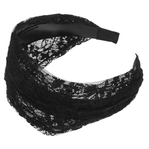 FOMIYES Damen Spitzen Haarband Breites Leichtes Stirnband mit Spitzenknoten Modisches Haarschmuck Accessoire für Alltag Party Konzert und Familienfeier Komfortabel und Langlebig von FOMIYES