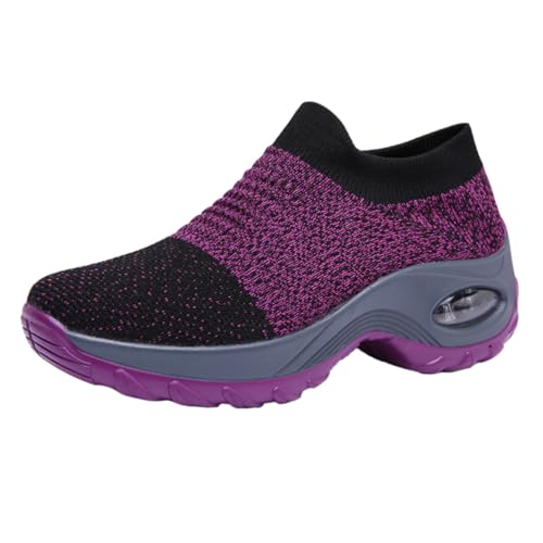 FOMIYES Damen Sportschuhe Slip Luftpolster Atmungsaktiv Komfort rutschfest Freizeit und Laufschuhe für Alltag Training Outdoor von FOMIYES
