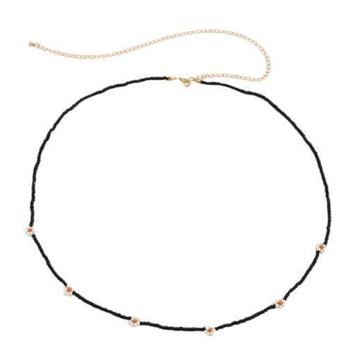 FOMIYES Damen Taillenkette mit Handgefertigten Kleinen Perlen Beaded Body Chain für Sommer Strandparty Verstellbar Eleganter Boho Schmuck von FOMIYES