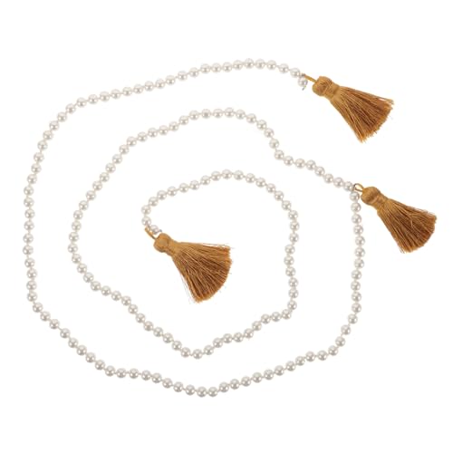 FOMIYES Damen Taillenkette mit Künstlichen Perlen und Tasseln Eleganter Hüftgürtel für Hochzeit Party und Alltag Körperkette Vielseitiger Brautgürtel für Festliche Anlässe von FOMIYES