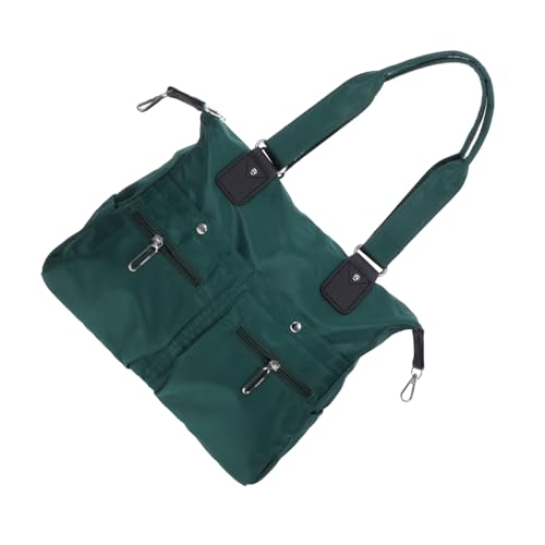 FOMIYES Damen Tote Schultertasche Große Kapazität Arbeitstasche Mit Reißverschluss Fächern Stilvolle Umhängetasche Für Büro Alltag Pendeln In Dunkelgrün von FOMIYES