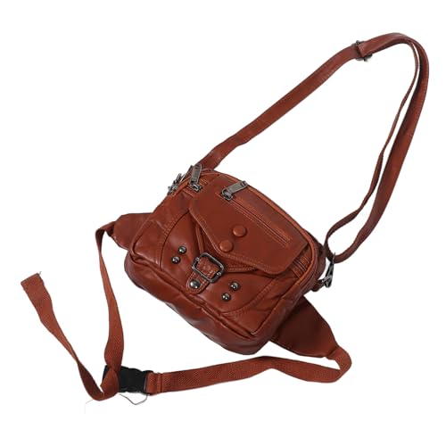 FOMIYES Damen Umhängetasche Kleine Messenger Bag aus PU mit Mehreren Fächern Leichtes Crossbody Schultertasche Verstellbar für Alltag Reisen und Freizeit Braun FOMIYES Damen Umhängetasche Kleine Messenger Bag aus PU mit Mehreren Fächern Leichtes Crossbody Schultertasche Verstellbar für Alltag Reisen und Freizeit Braun von FOMIYES