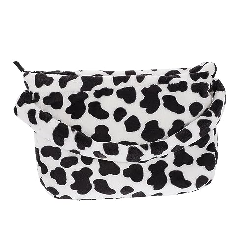 FOMIYES Damen Umhängetasche Plüsch Armpit Bag mit Reißverschluss Modisch Leopard Spots Muster Kleine Handtasche für Alltag Party Shopping von FOMIYES