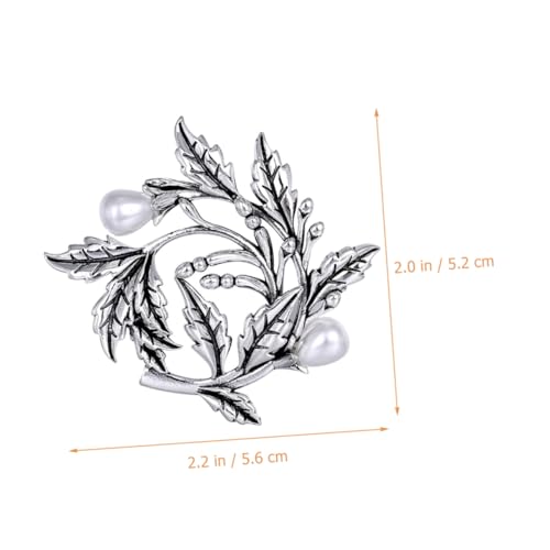 FOMIYES Damen Wreath Brosche aus Legierung mit Strass und Perlen Modische Anstecknadel für Kleidung Schal Mantel Vielseitiges Schmuckaccessoire für Frauen und Mädchen von FOMIYES
