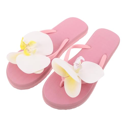 FOMIYES Damensandalen: Dekorative Blumensandalen Für Damen, Urlaubs-sommerschuhe, Rutschfestes Schuhwerk Für Urlaub Und Outdoor-aktivitäten von FOMIYES