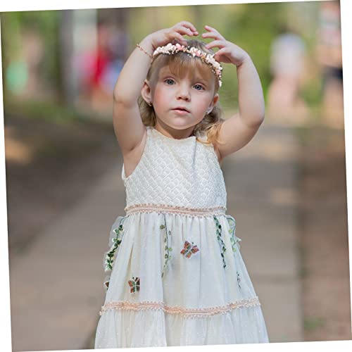 FOMIYES Delikates Perlen Haarband mit Schleife Eleganter Blumenkranz für Mädchen Festliches Haarband für Party und Hochzeit Zartes Stirnband mit Perlenverzierung Haarschmuck von FOMIYES