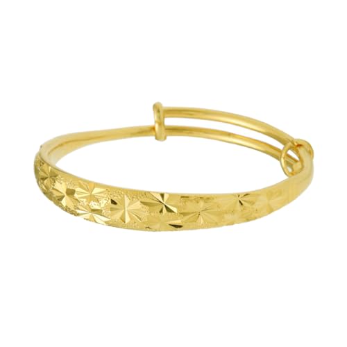 FOMIYES Dicker Push pull Armreif aus Messing Zartes Damen Schmuckstück Modischer Langlebiger Armschmuck für Frauen und Mädchen Handgefertigtes Einfaches Design im Babysbreath stil von FOMIYES