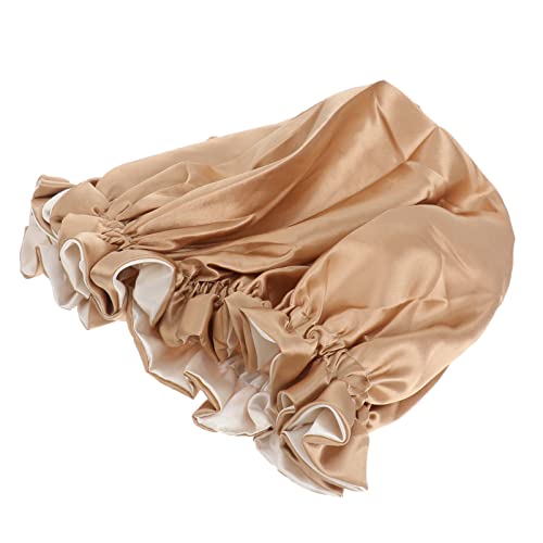 FOMIYES Satin Bonnet Schlafmütze Damen Nachtschlafmütze Große Runde Beauty-mütze Haarhaube Zum Schlafen Angenehmes Material von FOMIYES