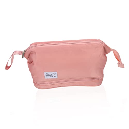 FOMIYES Zweilagige Kosmetiktasche Make-up-kosmetikbeutel Kosmetiktasche Mit Reißverschluss Make-up-Organizer-Tasche Kosmetische Handtasche Mädchen Oxford Bilden Reißverschlusstasche von FOMIYES